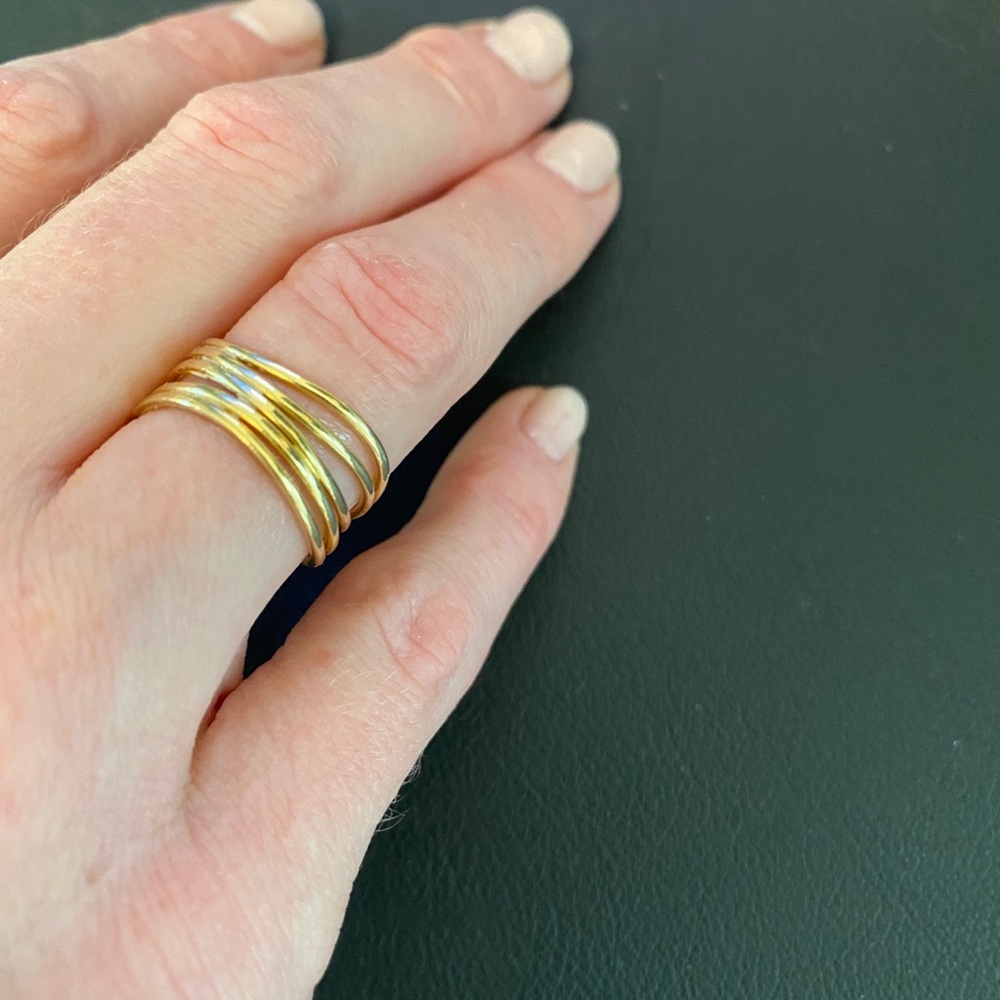 Elsa Peretti 18k solid gold Wave Ring from Tiffany’s